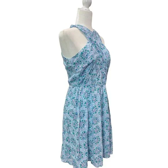 NWT Ann Taylor LOFT Petite Bloom Crossover Halter high Neck Dress 4P - Picture 6 of 8